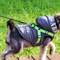 HKM-8334397 Waterproof Fleece-lined Dog Jacket with Hood - Red, Gray, Blue, Black - Sizes S to XXL