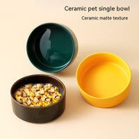 HKM-8335805 Ceramic Cat Bowl in Random Colors - Simple and Elegant Design