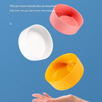 HKM-8335805 Ceramic Cat Bowl in Random Colors - Simple and Elegant Design