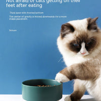 HKM-8335805 Ceramic Cat Bowl in Random Colors - Simple and Elegant Design