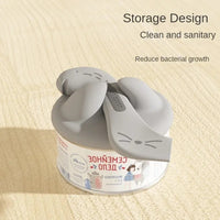 HKM-8337085 Multifunctional Silicone Pet Spoon and Can Opener with Sealing Cover for Dog and Cat Food Storage