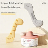 HKM-8337085 Multifunctional Silicone Pet Spoon and Can Opener with Sealing Cover for Dog and Cat Food Storage
