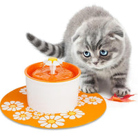 HKM-833811 Blue Electric Water Feeder for Cats with 3-Layer Filtration System and Quiet Pump