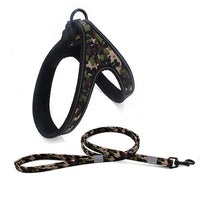 HKM-8338877 Adjustable Reflective Dog Harness and Leash for Small and Medium Dogs - Soft Breathable Design