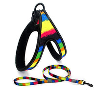 HKM-8338877 Adjustable Reflective Dog Harness and Leash for Small and Medium Dogs - Soft Breathable Design