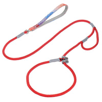 HKM-8339389 Strong Double Handle No Pull Dog Leash with Slip Chain for Small Dogs and Puppies ¨C 1.4m Nylon Rope Traction Lead