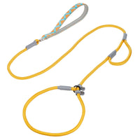 HKM-8339389 Strong Double Handle No Pull Dog Leash with Slip Chain for Small Dogs and Puppies ¨C 1.4m Nylon Rope Traction Lead