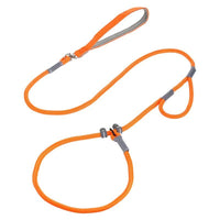 HKM-8339389 Strong Double Handle No Pull Dog Leash with Slip Chain for Small Dogs and Puppies ¨C 1.4m Nylon Rope Traction Lead