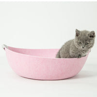 HKM-8339645 Pet Perch Cat Scratcher Bed House - Cozy Felt Shelter with Zipper Access and Bonus Pillow