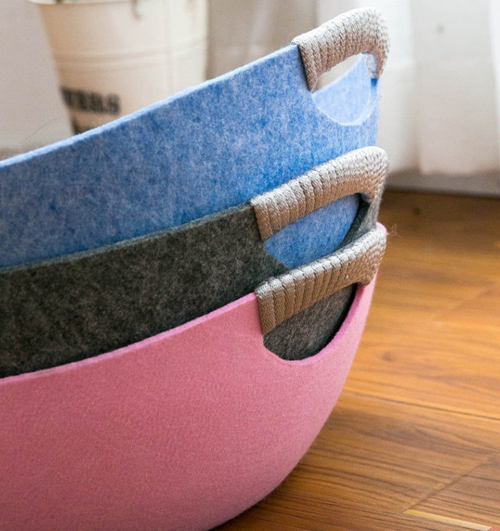 HKM-8339645 Pet Perch Cat Scratcher Bed House - Cozy Felt Shelter with Zipper Access and Bonus Pillow