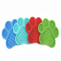 HKM-8339773 Silicone Dog Footprint Licking Pad for Slow Feeding, Food-Grade Material, 180MM x 180MM