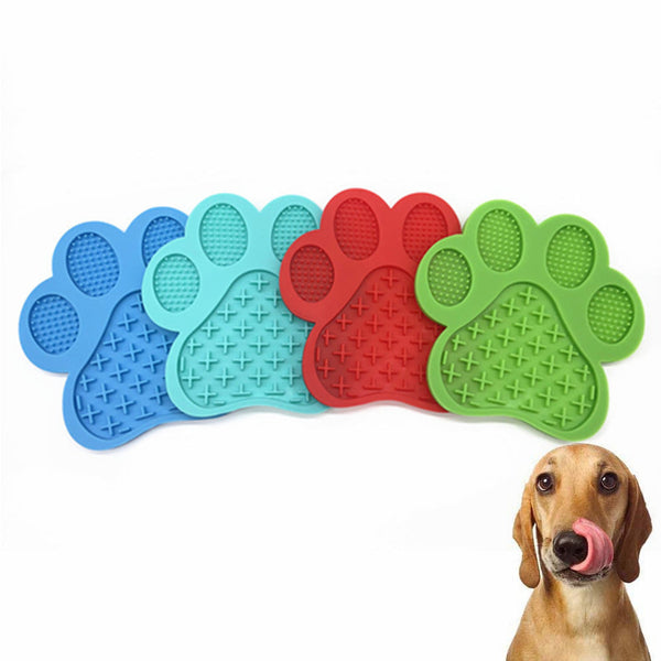 HKM-8339773 Silicone Dog Footprint Licking Pad for Slow Feeding, Food-Grade Material, 180MM x 180MM