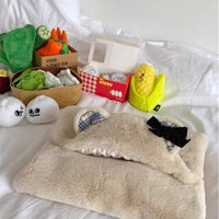HKM-8340157 Cozy Bear Plush Cloak for Dogs and Cats - Warm Autumn/Winter Blanket