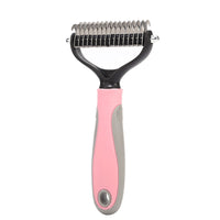 HKM-8341181 Double-Sided Stainless Steel Pet Brush for Grooming & Shedding Removal in Dogs and Cats