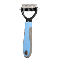 HKM-8341181 Double-Sided Stainless Steel Pet Brush for Grooming & Shedding Removal in Dogs and Cats