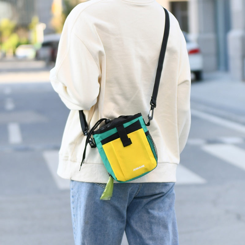 HKM-8341821 Large Capacity Outdoor Dog Training Snack Bag - Medium Soft Polyester in Khaki, Army Green, Yellow