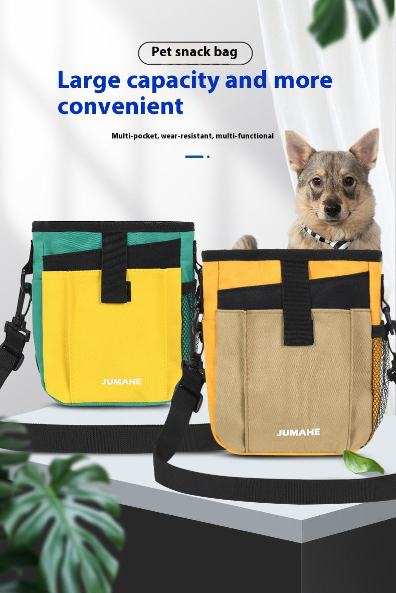 HKM-8341821 Large Capacity Outdoor Dog Training Snack Bag - Medium Soft Polyester in Khaki, Army Green, Yellow