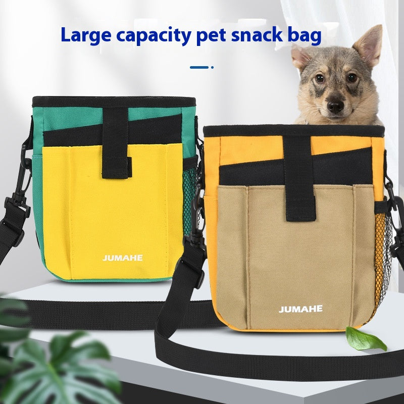 HKM-8341821 Large Capacity Outdoor Dog Training Snack Bag - Medium Soft Polyester in Khaki, Army Green, Yellow