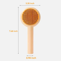 HKM-8342845 140° Angled Pet Grooming Brush with Self-Cleaning Button - Suitable for Cats and Dogs, Ideal for Shedding and Massaging