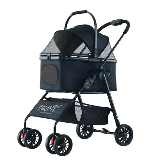 HKM-834323 Foldable Travel Pet Stroller for Dogs and Cats - Lightweight and Compact Design