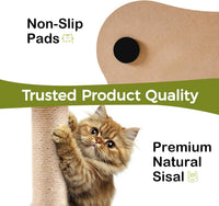 HKM-8343997 2-in-1 Cat Tower with Sisal Scratcher and Interactive Ball Track, Cozy Bed in Green