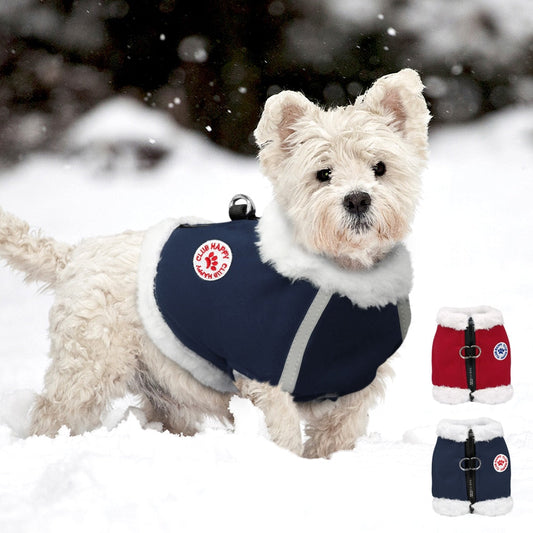 HKM-8344637 Winter Dog Chest Strap with Cashmere Lining - Comfortable Cotton Design for All Sizes