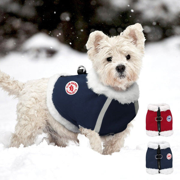 HKM-8344637 Winter Dog Chest Strap with Cashmere Lining - Comfortable Cotton Design for All Sizes
