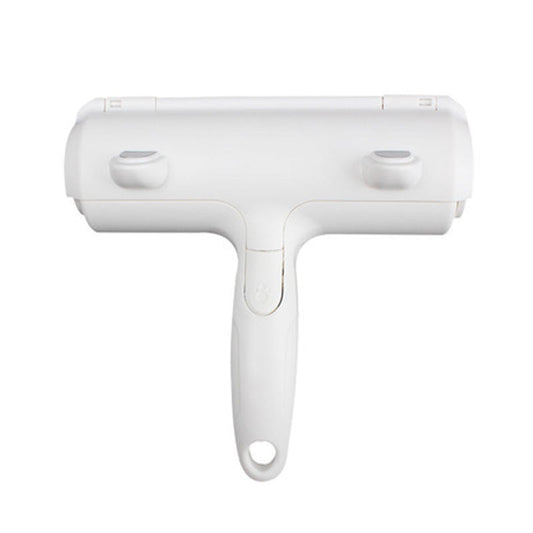 HKM-834515 Pet Roller Cleaning Brush - White Compact Design for Effortless Fur Removal