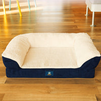 HKM-8345405 Universal Dog Sofa Bed for All Seasons - Navy Blue, Polyester Fiber, 50*65*18 or 71*58*18 Sizes