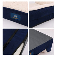 HKM-8345405 Universal Dog Sofa Bed for All Seasons - Navy Blue, Polyester Fiber, 50*65*18 or 71*58*18 Sizes