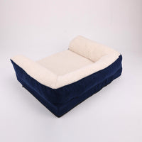 HKM-8345405 Universal Dog Sofa Bed for All Seasons - Navy Blue, Polyester Fiber, 50*65*18 or 71*58*18 Sizes