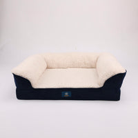 HKM-8345405 Universal Dog Sofa Bed for All Seasons - Navy Blue, Polyester Fiber, 50*65*18 or 71*58*18 Sizes