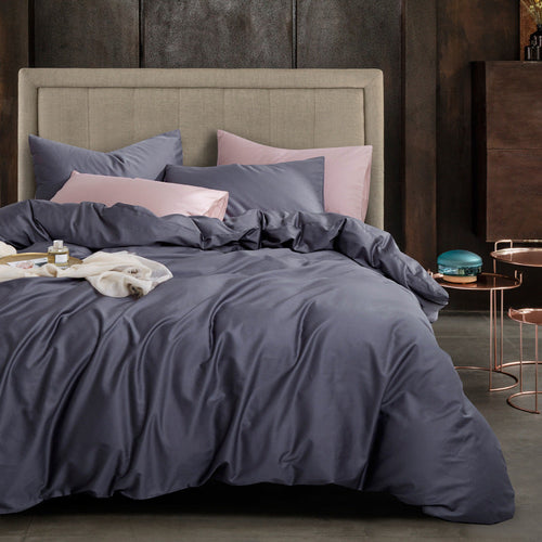 HKM-834579 Luxury Egyptian Cotton 60S Four-Piece Bed Cover Set - 100% Pure Cotton Fitted Sheet, Quilt Cover, and Pillow Covers