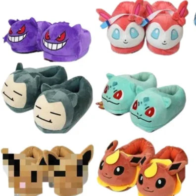 HKM-834643 Cozy 3D Plush Animal Slippers for Kids and Adults - Soft Indoor Cotton Footwear