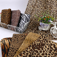 HKM-834643 Soft Animal Print Flannelette Fabric - 100% Polyester Decorative Cloth for All Seasons