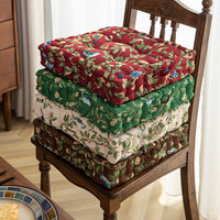 HKM-834707 American Style Floral Seat Cushion with Waist Support - Thick, Comfortable Design, Made from Polyester, 40x40x8cm