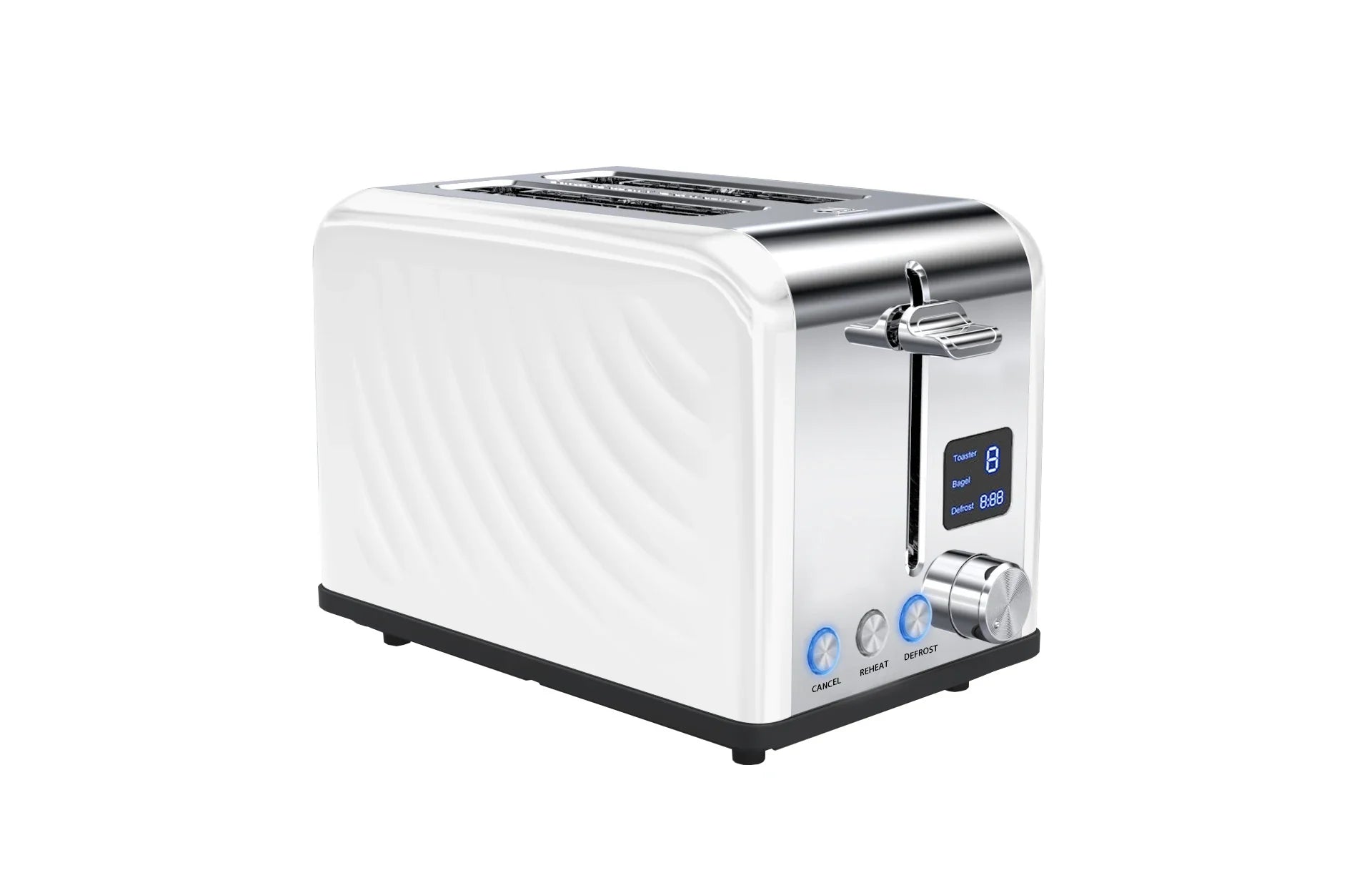 HKM-834707 Modern 2-Slice Electric Toaster with Touch Screen and LED Display
