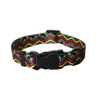 HKM-8347325 Colorful Ethnic Style Dog Collars and Leashes with Adjustable Lengths, Various Designs and Widths