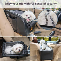 HKM-8347581 Universal Black Pet Bed for Dogs and Cats, PVC Leather and Polyester Fiber Design
