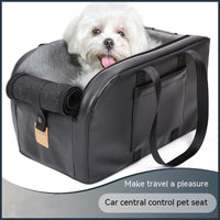 HKM-8347581 Universal Black Pet Bed for Dogs and Cats, PVC Leather and Polyester Fiber Design