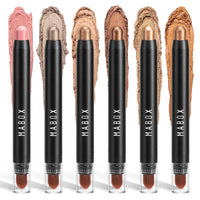 HKM-835027 Waterproof Eye Shadow Stick - Pearlescent and Earth Tone Color Options