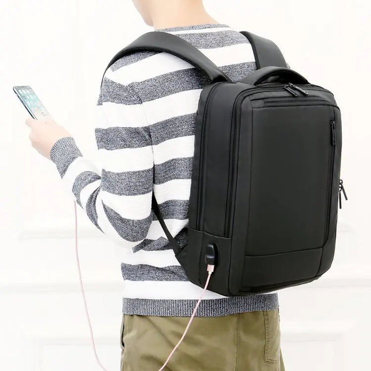 HKM-835027 Waterproof USB Charging Laptop Backpack for School and Travel, Suitable for Students and Business Use