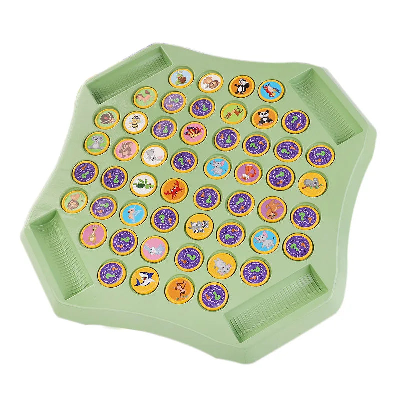 HKM-835091 Educational Memory Puzzle Board Game for Children Aged 2-7 – Fruit and Animal Matching Toy