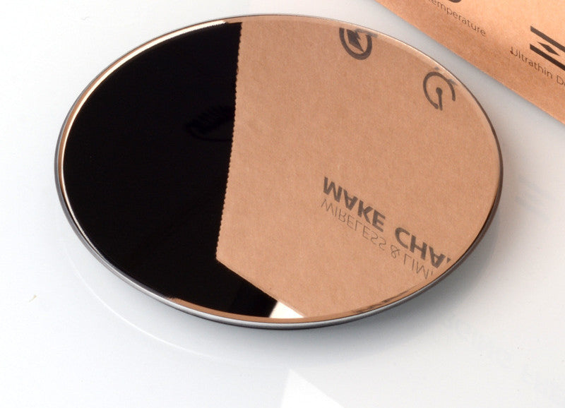 HKM-835219 Ultra-thin 15W Mirror Wireless Charger with Data Cable and Manual