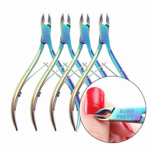 HKM-835283 Rainbow Manicure Cuticle Nipper in Stainless Steel for All Skin Types