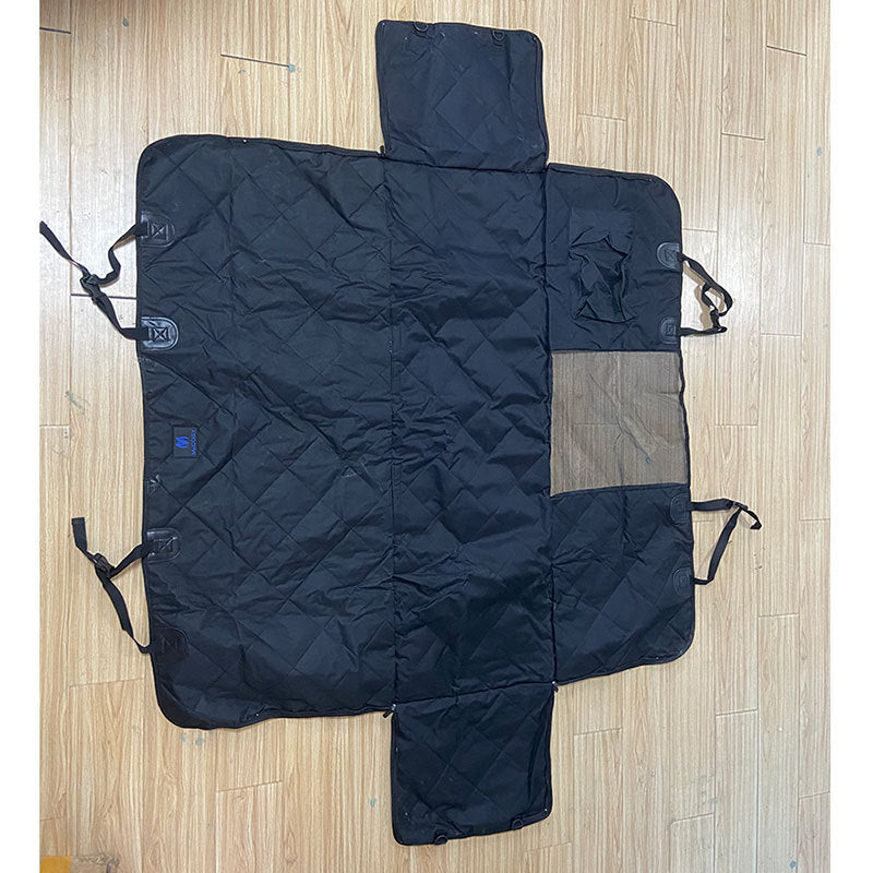 HKM-8352957 Waterproof Car Pet Cushion with Side Wings and Zippered Pocket, Oxford Cloth, 137x147cm