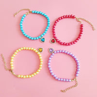 HKM-8353085 Colorful Pearl Heart Pet Necklace for Cats - Adjustable Sizes Available