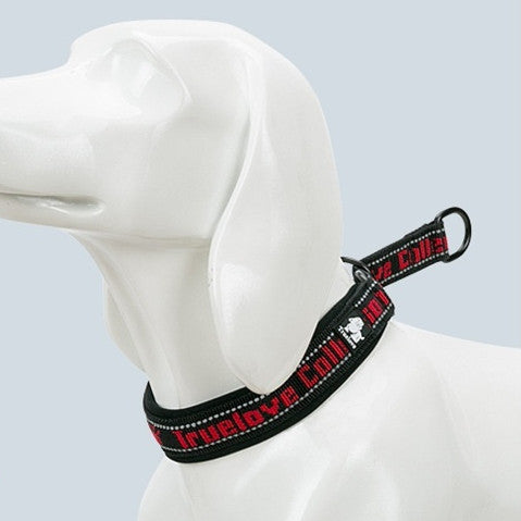 HKM-8353341 Adjustable Reflective Nylon Dog Collar in Various Colors - Soft and Durable Traction Design
