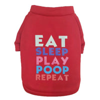 HKM-8353469 Thickened Polyester Dog Sweater in Red, Black, Pink, and Gray - Sizes XS to XXL