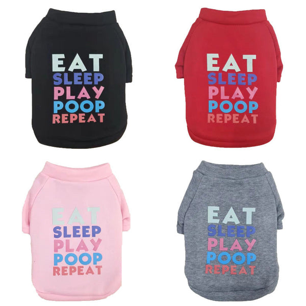 HKM-8353469 Thickened Polyester Dog Sweater in Red, Black, Pink, and Gray - Sizes XS to XXL